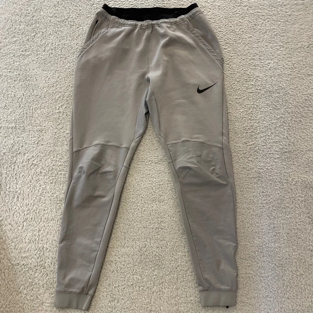 Nike Pro Dri-Fit Dry Tapered Training Pants Mens Small Gray Jogger BV5515-073 - Picture 8 of 16
